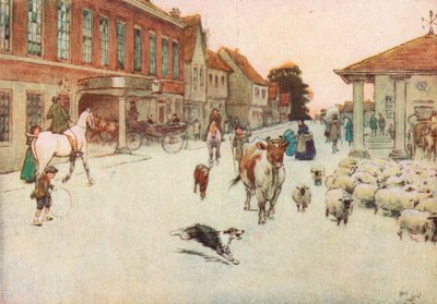 As the Sun was Going Down... We Stopped at the Principal Hotel in the Market Place by Cecil Charles Windsor Aldin