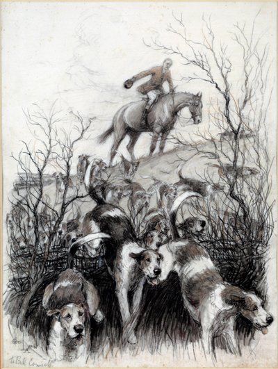 Hunting Scene in England: Dogs by Cecil Charles Windsor Aldin