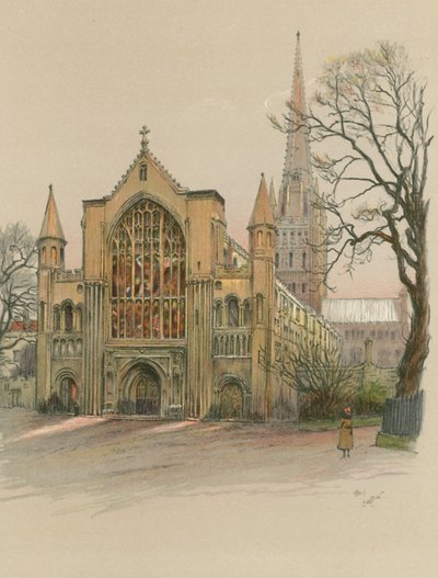 Norwich Cathedral by Cecil Charles Windsor Aldin
