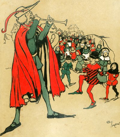 Pied Piper of Hamelin by Cecil Charles Windsor Aldin