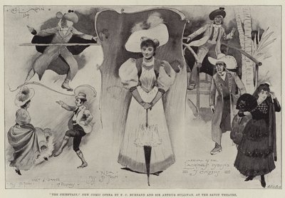 The Chieftain, New Comic Opera by F C Burnard and Sir Arthur Sullivan, at the Savoy Theatre by Cecil Charles Windsor Aldin