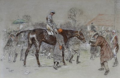 To Lead in the Winner While the Bookmakers Cheered, c.1920-25 by Cecil Charles Windsor Aldin