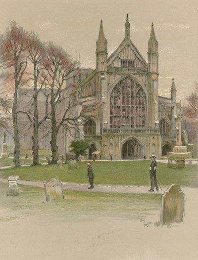 Winchester Cathedral by Cecil Charles Windsor Aldin