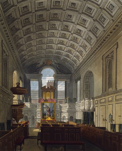 German Chapel at St James Palace by Charles (after) Wild