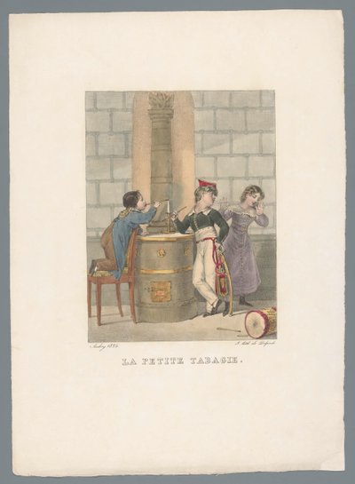 Two Children Experimenting with Tobacco (series title: Children
