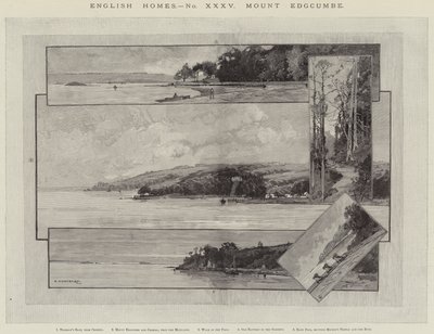 English Homes, Mount Edgcumbe by Charles Auguste Loye