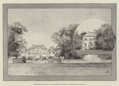 The Royal Palace of Loo, where the King of Holland is lying Ill by Charles Auguste Loye