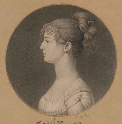Caroline Lewis Barrett by Charles Balthazar Julien Févret de Saint-Mémin