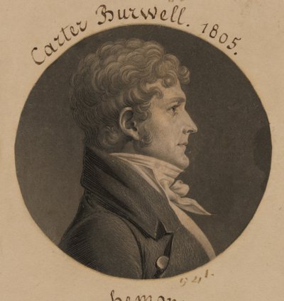 Carter Burwell by Charles Balthazar Julien Févret de Saint-Mémin