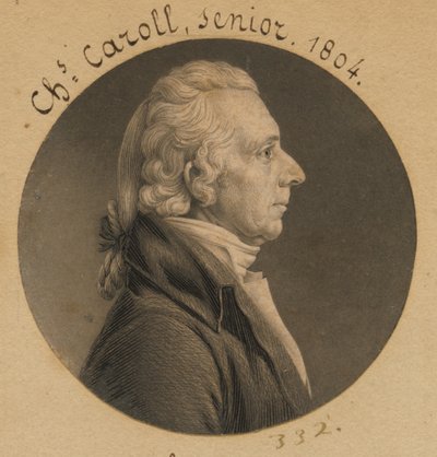 Charles Carroll by Charles Balthazar Julien Févret de Saint-Mémin