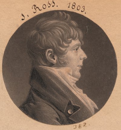 J. Ross by Charles Balthazar Julien Févret de Saint-Mémin