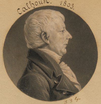 James Calhoun by Charles Balthazar Julien Févret de Saint-Mémin