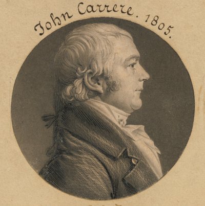 John Carrere by Charles Balthazar Julien Févret de Saint-Mémin