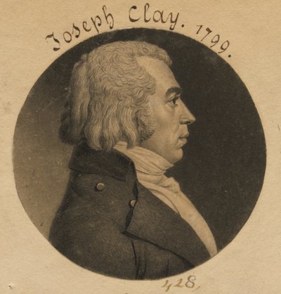Joseph Clay by Charles Balthazar Julien Févret de Saint-Mémin