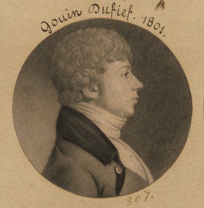 Nicholas Gouin Dufief by Charles Balthazar Julien Févret de Saint-Mémin
