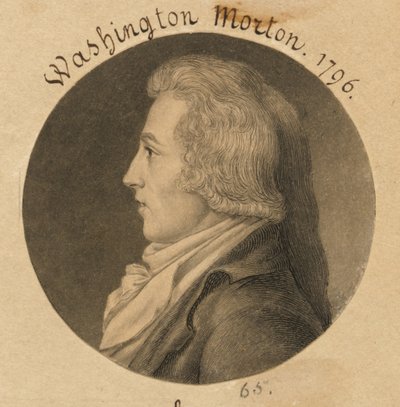 Washington Morton by Charles Balthazar Julien Févret de Saint-Mémin