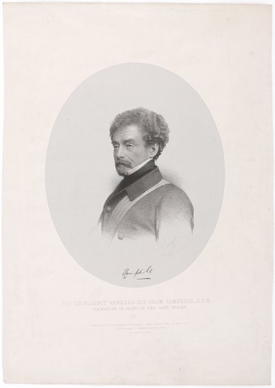 His Excellency General Sir Colin Campbell GCB Commander in Chief, in the East Indies by Charles Baugniet