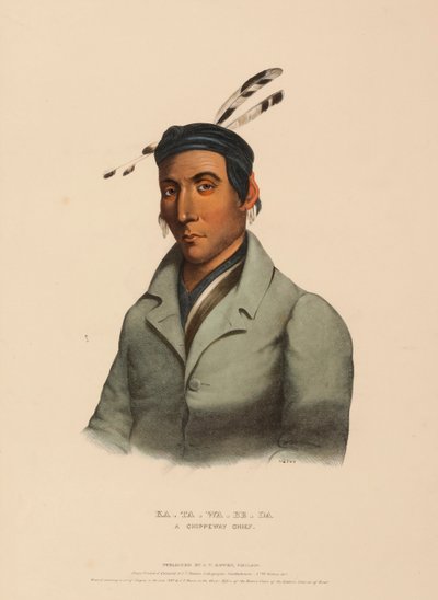Ka-ta-wa-be-da, a Chippeway Chief, from History of the Indian Tribes of North America by Charles Bird King
