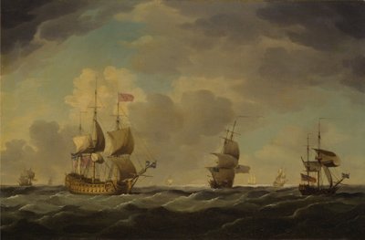 An English Flagship Under Easy Sail in a Moderate Breeze by Charles Brooking