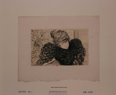 Woman Leaning with Wide Sleeves (proof a) by Charles Cottet