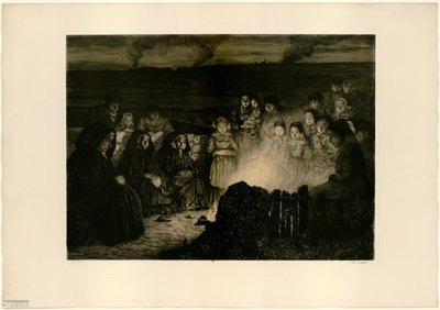 The Fires of Saint John (proof b) by Charles Cottet