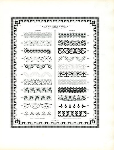 Collection of Decorative Borders by Charles Derriey