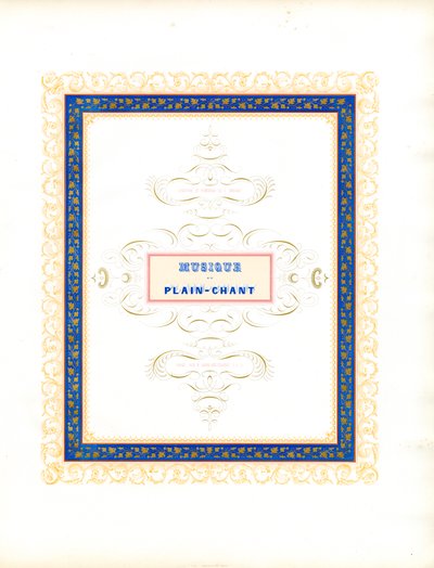 Decorative Title Page for Church Music by Charles Derriey