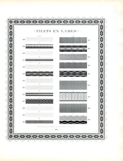 Typographic Sample Rules with Oval Frame by Charles Derriey