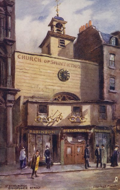 Church of St Ethelburga, Bishopsgate Street, London by Charles Edwin Flower