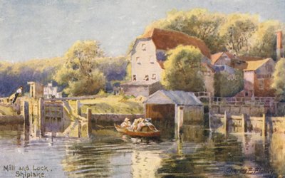 River Thames: Mill and Lock Shiplake by Charles Edwin Flower
