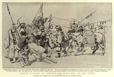 Tartar Cavalry at Tientsin on Their Way to the Front by Charles Edwin Fripp