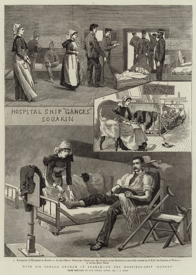 With Sir Gerald Graham at Suakim, on the Hospital-Ship Ganges by Charles Edwin Fripp