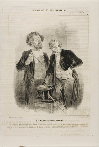 The Philanthropic Doctor (plate 10) by Charles Emile Jacque