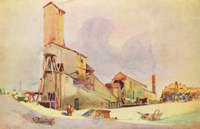An old type Mine Headgear on the Rand by Charles Ernest Peers