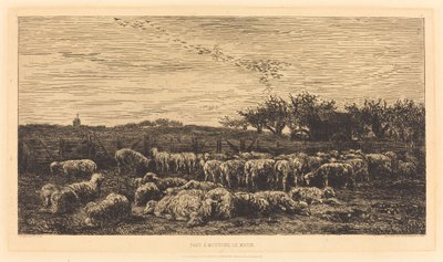 Large Sheepfold by Charles Francois Daubigny