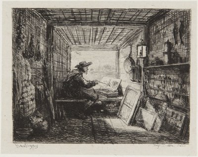 The Boat-Studio by Charles Francois Daubigny