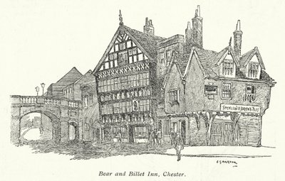 Bear and Billet Inn, Chester by Charles George Harper