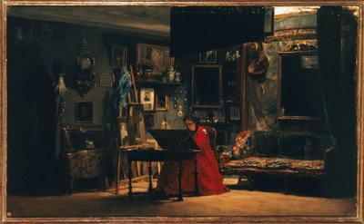 Princess Mathilde in her studio, rue de Courcelles, circa 1860 by Charles Giraud