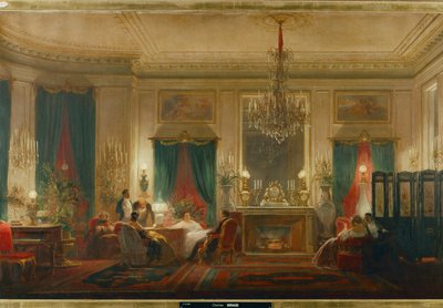 The Salon of Princess Mathilde, Daughter of King Jerome and Queen Catherine of Wuerttemberg, at the Rue de Courcelle in Paris by Charles Giraud