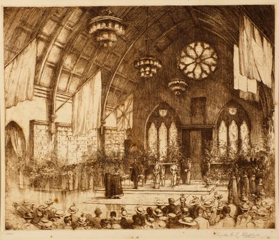 Royal Visit to Dundee 1914 - Reception in Albert Hall by Charles Gustav Louis Phillips