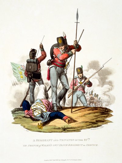 Uniform of a Sergeant and Privates of the 87th or Prince of Wales