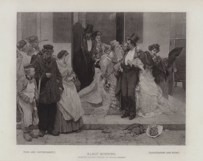 Early Morning, showing the contrast between: Toil and Contentment; and Dissipation and Ruin by Charles Hermans