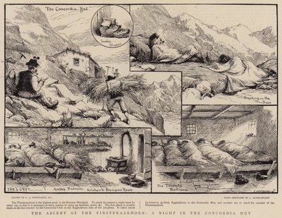 The Ascent of the Finsteraarhorn, a Night in the Concordia Hut by Charles J. Staniland