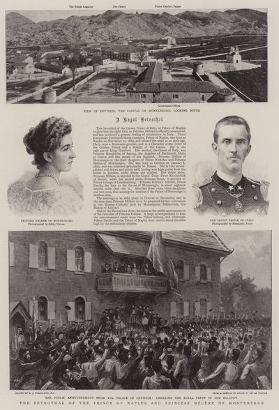 The Betrothal of the Prince of Naples and Princess Helene of Montenegro by Charles J. Staniland