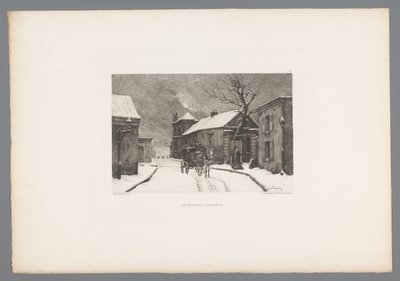 View of the Rue des Rosiers in Montmartre by Charles Joseph Beauverie
