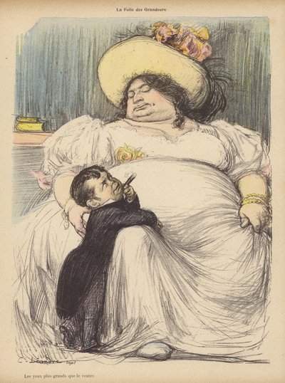 Megalomania, or His Eyes were Bigger than His Belly by Charles Leandre