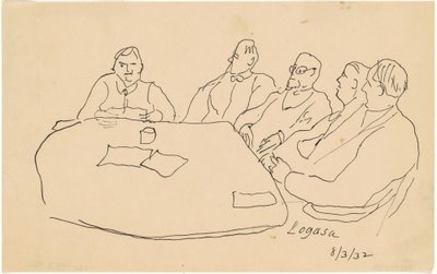 Men at a Table by Charles Logasa