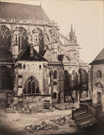 East End, Troyes Cathedral under Restoration, France by Charles Marville