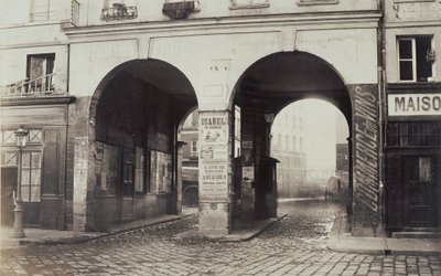 The Two Gates. View from Rue des Innocents towards Rue de la Ferronnerie. by Charles Marville