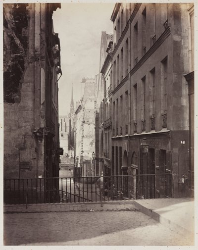 Rue Jean-de-Beauvais. View from Rue des Écoles towards Boulevard Saint-Germain, under construction by Charles Marville